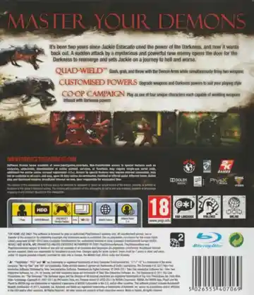 Darkness II, The (USA) (v1.01) (Disc) (Update) box cover back